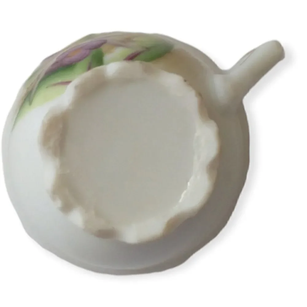 MINI Demitasse Floral Tea Cup Porcelain Air‎ Plants Succulents Violets Diorama